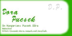 dora pucsek business card